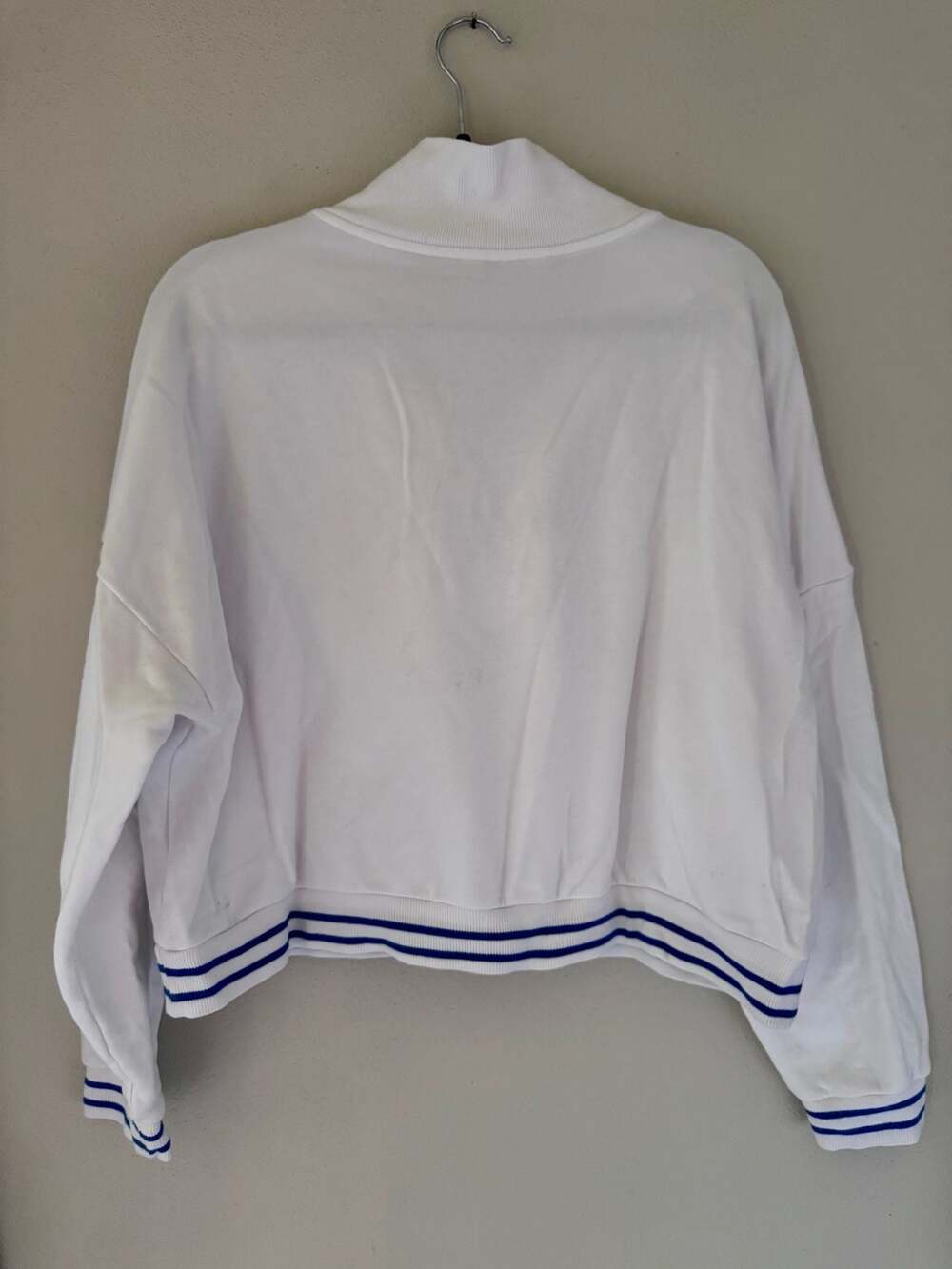 JoyLab Women's Size XXL Americana Flocked Flag French Terry 1/2 Zip Sweatshirt - Picture 4 of 10